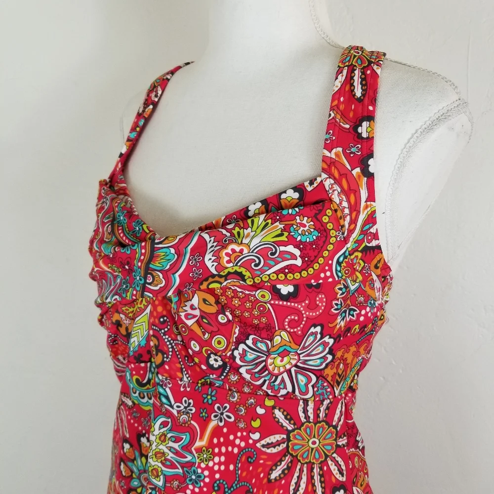 Athleta Salina Paisley Swimsuit dress floral S - Picture 5 of 8